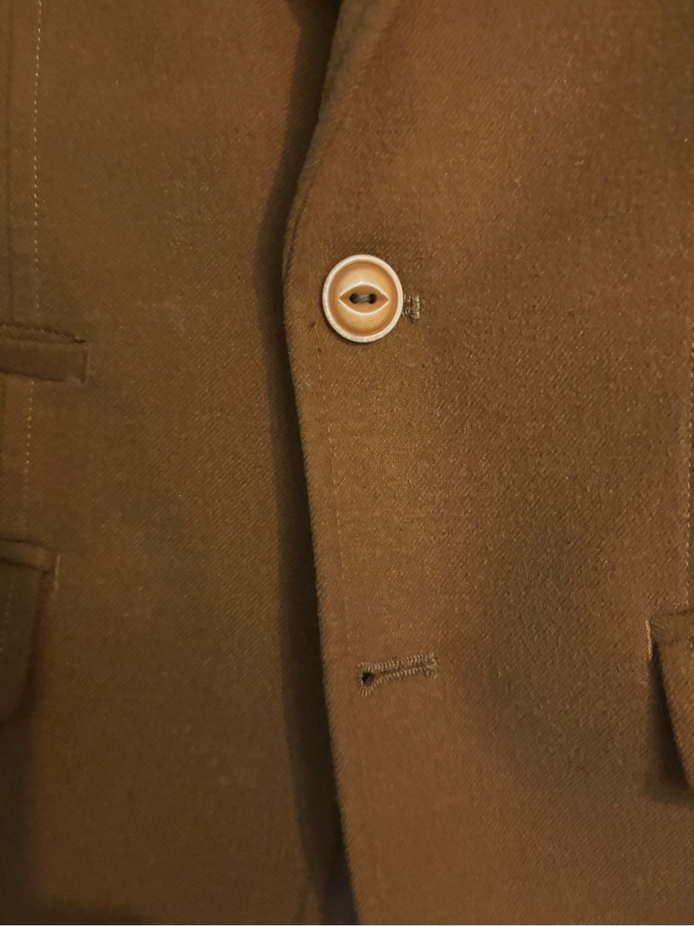 a.x.n.y. American Exchange New York Boys 8 Tan Button Blazer Shawl Notch Collar - Picture 3 of 10
